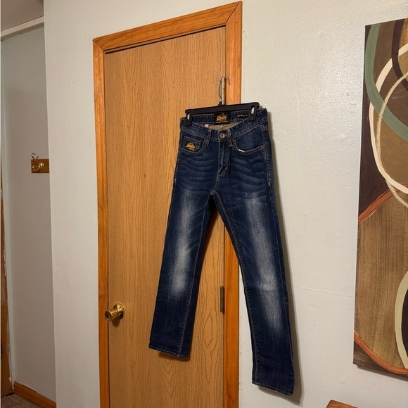 Superdry "Corporal Slim" Size 28x30 Dark Wash Slim Fit Jeans - EUC - Picture 1 of 5